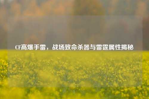 CF高爆手雷,战场致命杀器与雷霆属性揭秘