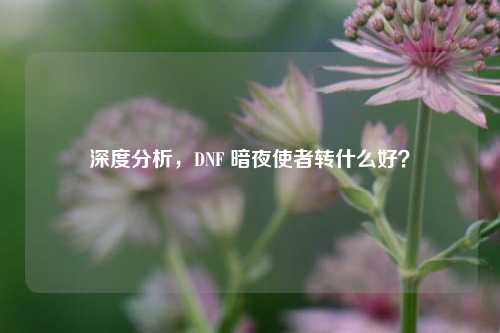 深度分析，DNF 暗夜使者转什么好？