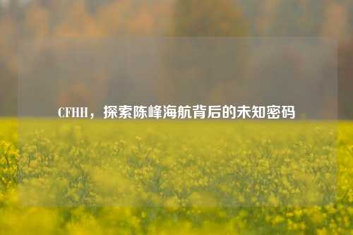 CFHH，探索陈峰海航背后的未知密码